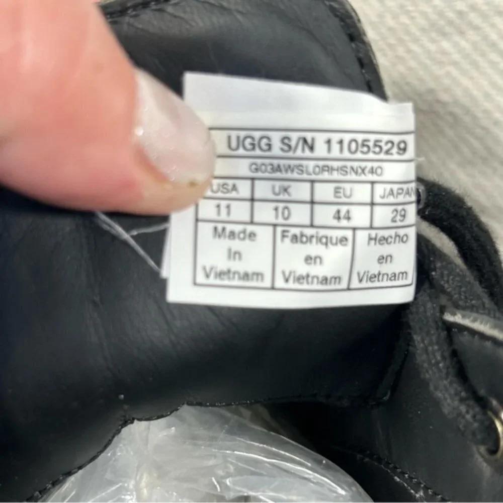 UGG Australia ENERO Men's NEW Leighton Chukka Boots in Black- Size 11 - Picture 10 of 13